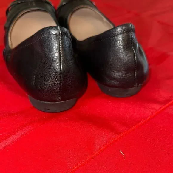 Cole Haan Black Ballet Flats w/ Gold Hardware Size 7 1/2 - Picture 5 of 10